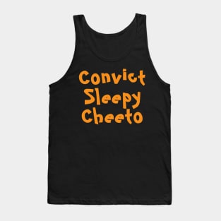 Convict Sleepy Cheeto - Orange - Front Tank Top